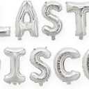 xo, Fetti Last Disco Foil Balloons - 16", Silver | Bachelorette Party Decorations, 70s, Bride Supplies, Space Cowboy Bach,