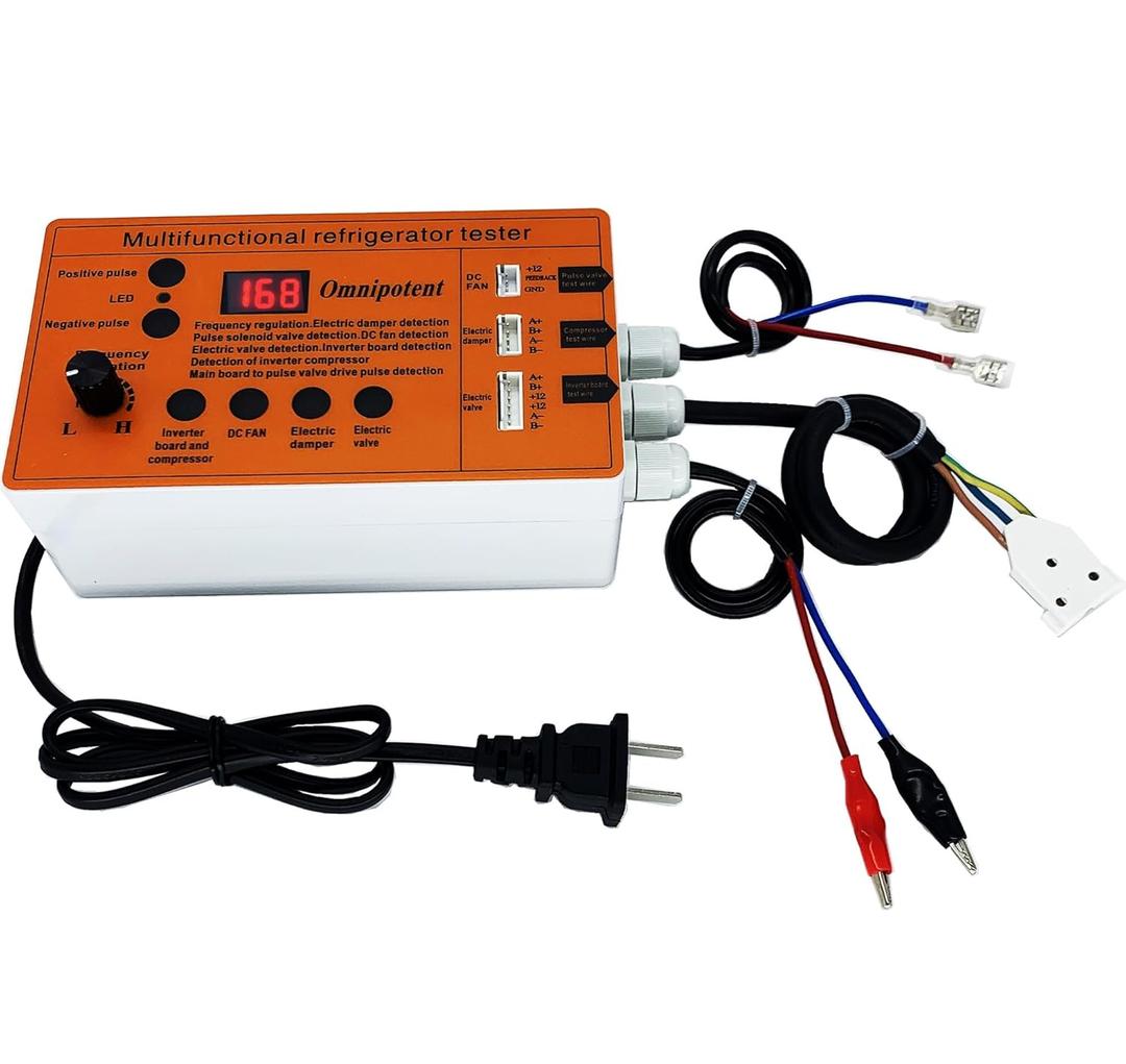Multifunctional Refrigerator Tester, Refrigerator Compressor Tester, Pulse Solenoid Tester, Refrigerator Inverter Compressor Tester, DC Fan Damper Electric Valve Tester Fault Detector
