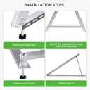 41in Adjustable Solar Panel Tilt Mount Brackets, Aluminum 2-Set