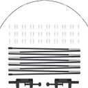 LANGXUN 12ft Black Table Balloon Arch Kit, Balloon Arch Stand Frame For Birthday Party Wedding and Graduation Decorations, Christmas Decor Baby Shower Bachelor Party Supplies