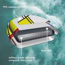 48" Inflatable Bodyboard w/ Hammer Seam – Folding Surfboard 15PSI Max, 48"L x 22"W x 2"D