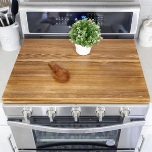 Hanobe Noodle Board Stove Cover: Wood Stove Top Boards with Handles for Electric Gas
