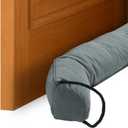 uxcell Door Sweep for Bottom of Doors, 28" x 3" Door Draft Stopper with Hanging Loops Weather Stripping Machine Washable for Windows Blocker Dust Cold Heat Noise, Gray