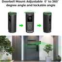 Blink Doorbell Mount Adjustable 360 Degree Angle Compatible with Blink Video Doorbell(2025 Model), No-Drill Camera Bracket Holder for Home, Apartment & Dorm (Adhesive Mount)