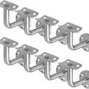 8 Pack Staircase Handrail Brackets for Round Wood / Metal Railing, Wall Mount, 304 Stainless Steel