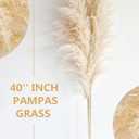 40" inch 40 Stems Natural Pampas Grass Decor Tall, pompas Grass, Tall Pampas Grass for Wedding, Party, Farmhouse, Boho Home Decor
