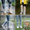 20Pcs(10 pairs) Thickened Waterproof Shoe Covers for Rain, Clear Rain Shoe Covers, One Size Fits Most, 10P L Adults
