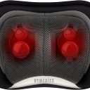 Homedics Back and Neck Massager, Portable Shiatsu All Body Massage Pillow with Heat, Targets Upper and Lower Back, Neck and Shoulders. Lightweight for Home, Office, Travel (Black)