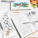 30PCS Silver Metal Mechanical Pencil Set in Leather Case, 0.5/0.7/0.9/2.0mm Art Drafting Pencils with 16 Tubes Graphite Leads (6B 4B 2B HB 2H 4H) & Colored Refills for Sketching, Drawing, Writing
