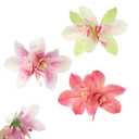 Hawaiian Flower Hair Clips, 3 Pcs Cute Hibiscus Hair Clip for Women and Girls, Hawaiian Flowers for Hair, Hawaiian Hair Accessories, Orchid Hair Clip Suitable for Beach Party and So on (3 Color)