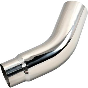 5 Inch Stainless Steel Polished Diesel Exhaust Elbow Tip,5'' Inlet 6'' Outlet Side Exit Exhaust Tip, 23'' Length Turndown Exhaust Pipe