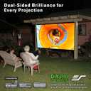 Elite Screens DIY Dual Screen, Indoor/Outdoor Portable Projector Screen, 220-inch 16:9, Movie Home Theater Front Rear Projection Screen with Grommets, Ropes, Carry Bag, Hang Anywhere, DIY220H1-DUAL