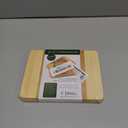 Lipper International Bamboo Wood Two-Tone Kitchen Cutting and Serving Board, Small, 8" x 6" x 1/4", Set of 2
