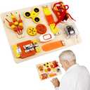 Fidget Busy Board for Adults with Dementia, Dementia Products for Seniors- Sensory Activity Board with Tactile Stimulation for Alzheimer's Patients, Ideal Gift for Memory Care