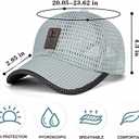stablerice 2 Pieces Summer Mesh Baseball Cap for Men Women Adjustable Breathable Caps Casual Trucker Mesh Hat Baseball Hats