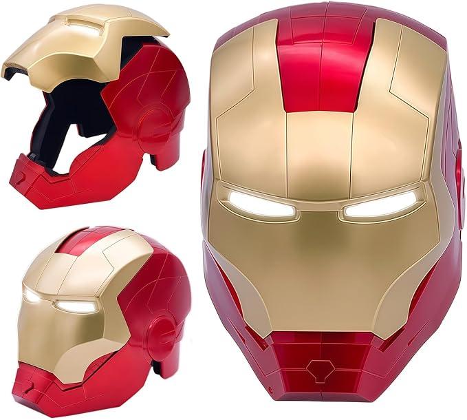 Superhero Role Play Mask for Teenages and Adult Wearable Mask Costume with Eyes Glowing for Birthdays,Christmas, Halloween, Adult Size