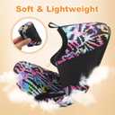 Besroad House Slippers for Women Men Comfy Barefoot Slippers Sock Furry Slip On House Shoes with Soft Rubber Sole for Bedroom Home Travel Yoga (10.5-11 Women/9-9.5 Men, Multi Tiedye)