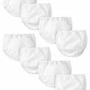 Gerber Baby Toddler 8 Pack Waterproof Diaper Cover, White, 2T/3T