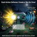 2026 Solar Ultrasonic Animal Repellent Outdoor 4 Pack Deer Squirrel Deterrent with Motion Sensor & Flashing Light, Sonic Racoon Fortress Pro Repeller to Keep Cat Rabbit Dog Out of Yard & Garden