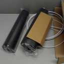 Star Hollow Black Cylinder Lamp Shades set of 2, 10"x10"x11.8" Small Tall Drum Fabric Lampshade for Table Lamp,Floor Lamp,Bedside Lamp Classic Modern Room Decoration.Spider Fitter Design,Easy Assembly