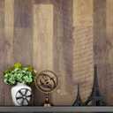 FunStick 36" x 200" Brown Shiplap Peel and Stick Wallpaper Wide Plank Wood Look Wallpaper for Walls Distressed Wood Contact Paper Self Adhesive Vinyl Removable Rustic Wood Wallpaper for Farmhouse Desk