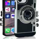 Emily in Paris iPhone 13 Pro Case - Vintage Camera Design, 3D Look, Anti-Lost Lanyard