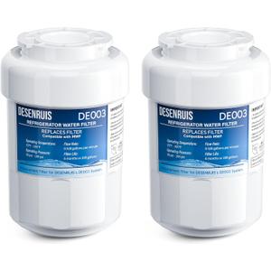 Water Filter Replacement Compatible with GE MWF, SmartWater MWFP, MWFA, GWF, HDX FMG-1, WFC1201, RWF1060, 197D6321P006, Kenmore 9991, Pack of 2, By DESENRUIS