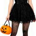 2 Pack Sparkly Fishnet Stockings for Women, Sexy High Waist Tights Rhinestone Fishnets Party Pantyhose (Spiderweb - Black and Nude)