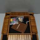 AMEROUS 1-4 Players Shut The Box Dice Game, Wooden Board Table Math Game with 12 Dice and Shut-The-Box Instructions for Kids Adults, Family Classroom Home or Pub (12 Inches)