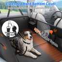Back Seat Extender for Dogs, Heavy-Duty Hard Bottom Backseat Cover, Car Hammock for Dogs & Pets, Upgraded PU Leather - Waterproof & Anti-slip & Anti-scratch & Wipe-down Cleaning for Cars & SUVs