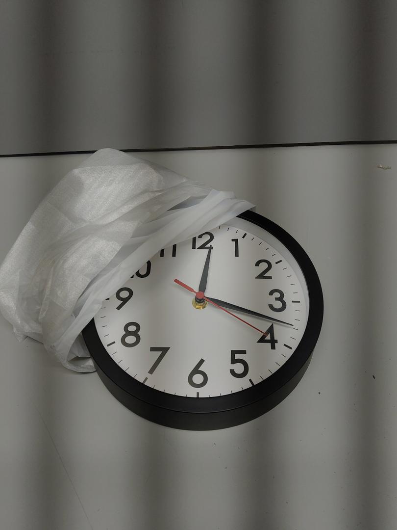 AKCISOT Wall Clock, Modern Small Wall Clocks Battery Operated 8 Inch, Silent NonTicking Analog Classic for Office, Home, Bathroom, Kitchen, Bedroom, School(Black)