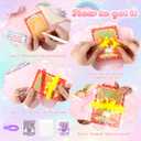 36 Pack Valentine's Day Gifts Cards with Multi Color Stretchy String Set for Classroom Exchange Gifts Bulk Adults Fidget Tools Funny Valentines Cards for Party Favors Birthday Return