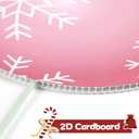 2 x 12pcs 2D Cardboard Large Pink and White Christmas Ornaments Tree Picks Decorations Candy Swirl Lollipop Peppermint Xmas Tree Topper Ornaments for Home Office Winter Holiday Xmas Party Supplies