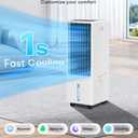 4-IN-1 Windowless Portable Air Conditioner w/ 4 Speeds & 4 Modes, 3.2-Gal Dual Tank for 24H Cooling, Waterless Alert System, 12H Timer, Remote & Touch, Swamp Cooler Air Conditioner for Bedroom