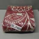 2x8 Washable Christmas Runner Rug with Non Slip Backing, Absorbent & Dirt-Trapping, Red and White High-Low Textured Floral Hallway Carpet for Kitchens, Laundry Rooms, Bathrooms, Entryways