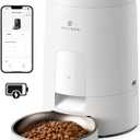 PETLIBRO Automatic Cat Feeder, Wi-Fi Rechargeable Cat Food Dispenser Battery-Operated with 30-Day Life, AIR Timed Pet Feeder for Cat & Dog, 2L Auto Cat Feeder (White)