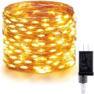 Christmas Twinkle Lights, 72 Ft 200 LED Twinkle String Lights, Fairy Light with Plug in, Copper Wire String Lights for Bedroom Party Christmas Tree Warm White