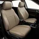 Nakkaa Front Oak Tan Leather Driver & Passenger Bottom Seat & Top Lean Back Seat Covers Compatible with 4Runner 1996-2002 Front Left Right Side