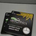 Pack Of 2 DINETHICS 9" Portion Control Plate - Divided Dinner Plate with Dividers for Adults & Kids - BPA Free, Wheat Straw & PP Construction, Modern Style, Microwave, Dishwasher & Freezer Safe