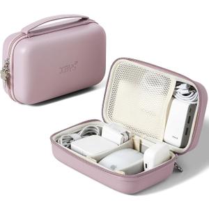 Charger Case for Macbook, Portable Tech Electronic Organizer Bag,Travel Storage Pouch for Laptop Accessories, MacBook Power Adapter, Charging Cords, USB Drives, Power Bank (Purple, XL)