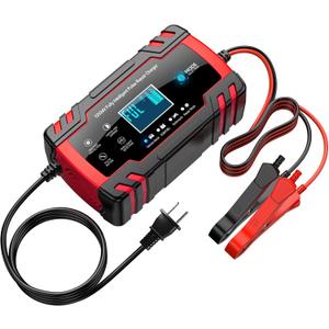 Battery Charger 10-Amp 12V and 24V Fully-Automatic Smart Car Battery Charger, Battery Desulfator with Temperature Compensation, and Battery Maintainer Trickle Charger (12v24v)