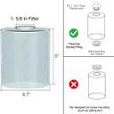 2 Pack Blue Seeded Glass Lamp Shades, Cylinder Light Fixture Replacement Globe or Cover with 1-5/8-Inch Fitter for Chandelier Wall Sconce Pendant Light G0129-Cylinder Bubble 2 Glass Blue