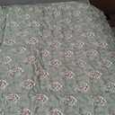 Madison Park Vintage Floral Quilt Set King Size, Reversible Bedding & Lightweight Bedspread Set, Traditional Block Print Coverlets with Ruffled Edge, 3-Piece with 2 Shams, Sage Green
