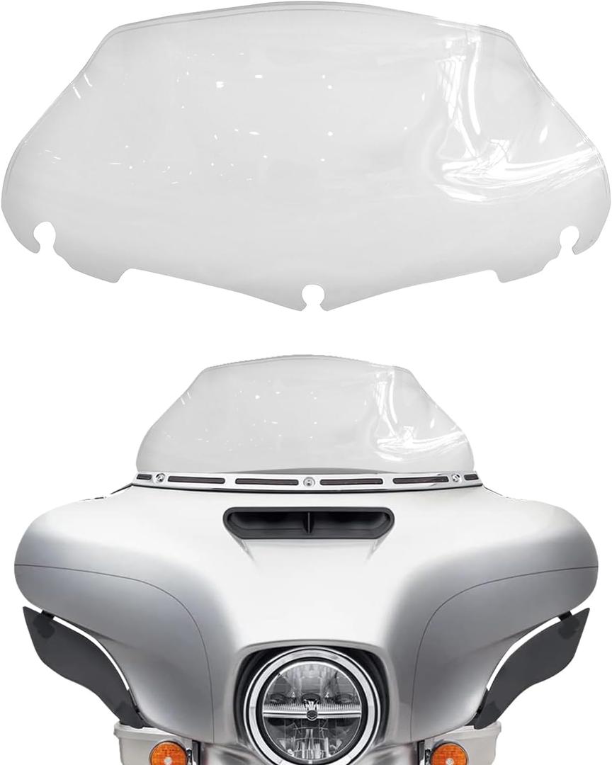 9" Windshield Windscreen for 2014-2024 Harley Davidson Touring Street Glide Electra Glide/Ultra Limited/Tri Glide FLHT FLHX FLHXS FLHTK, Clean