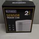 ELPHECO Automatic Motion Sensor Can - 2 Gallon Slimline for Bathroom, Bedroom, Kitchen, Office - White with Gold Trim