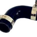 2.25” ID (57mm) 90 Degree Elbow Silicone Coupler Hose, 4" (102mm) Leg Length for Radiator/Coolant, High-Temp 4-ply Reinforced, with 2-Pack T-Bolt Clamps, Black