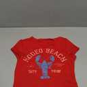 Cute Graphic Baby Tees for Women Letter Lobster Print Short Sleeve T Shirts Summer Slim Fit Aesthetic Tops,S