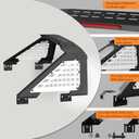 Modular Sport Roll Bar with Molle Panels System, No Drilling Installation Universal for Full-Size Trucks (Black)