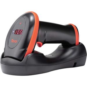 Tera Pro Series Wireless 1D 2D QR Barcode Scanner with Cradle Display Counting Screen Extra Fast Scanning Speed Ultra High Resolution Handheld Image Bar Code Reader for Warehouse Inventory HW0008 (Orange)