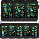 Zhehao 8 Pcs LCD Writing Tablet 6.5 Inch Colorful Drawing Board Educational Kids Doodle Pad for Aged 3-6 Girls Boys Office Gifts(Black)